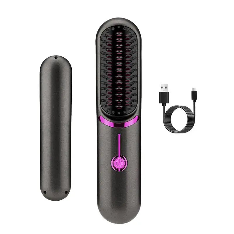 Brosse Lissante Chauffante Sans Fil